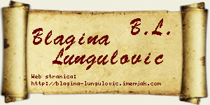 Blagina Lungulović vizit kartica